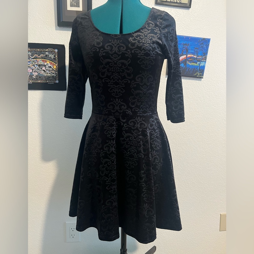 Spin Doctor Velvet Goth Dress